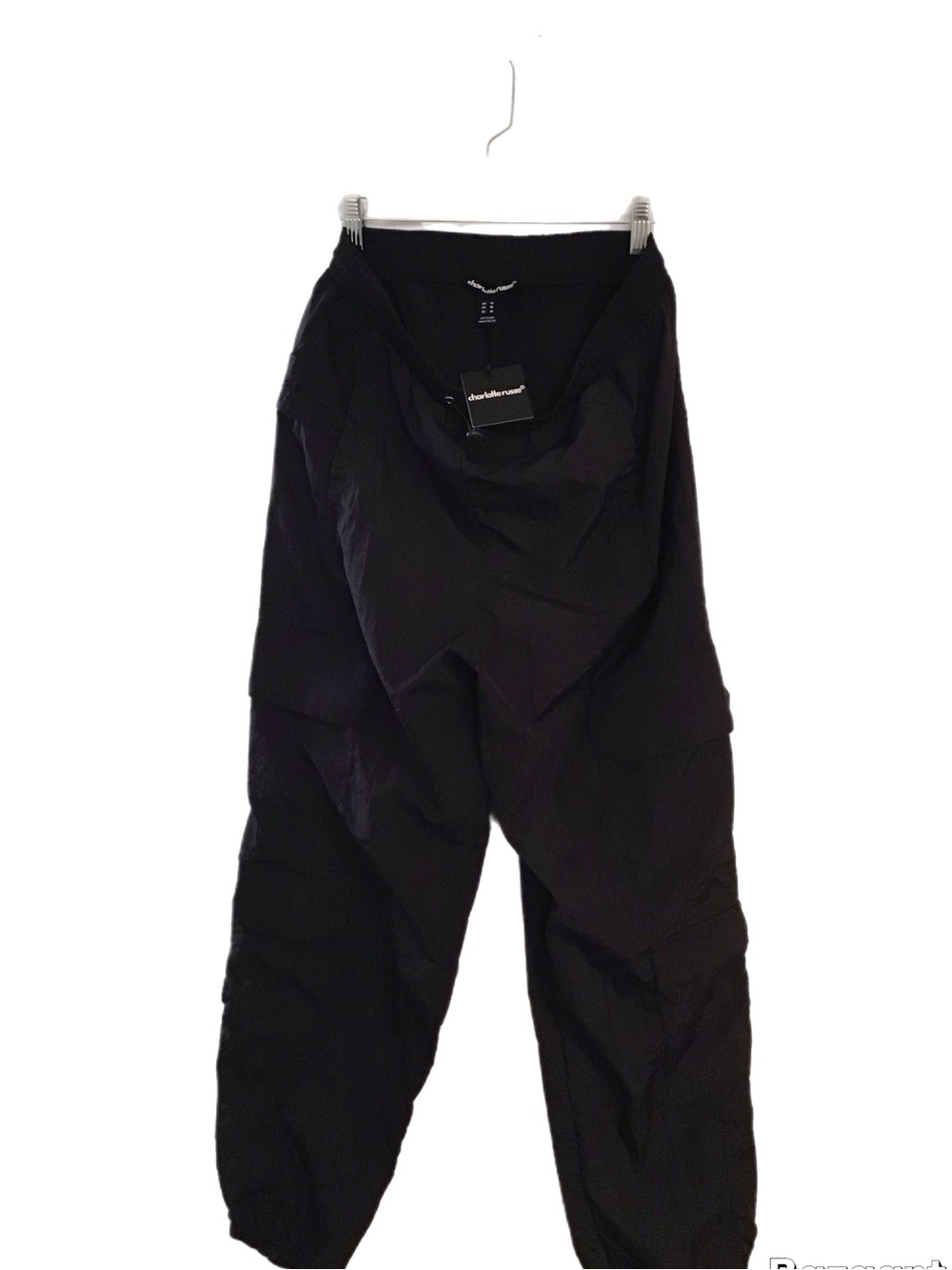 Charlotte Russe Black Relaxed Drop-Crotch Jogger Pants